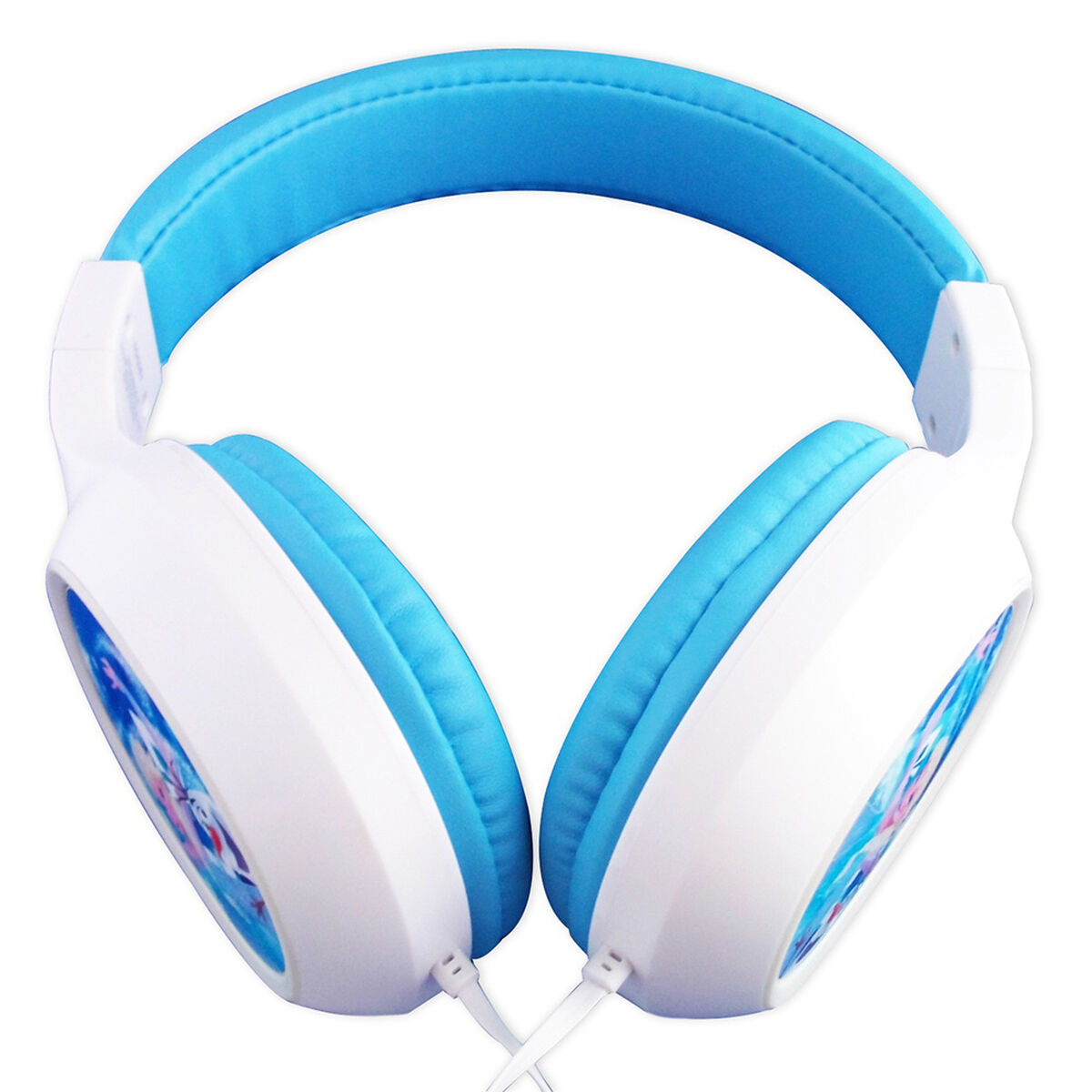 Audifono Arco Stereo Disney Frozen Blanco y Celeste 3.5 mm 