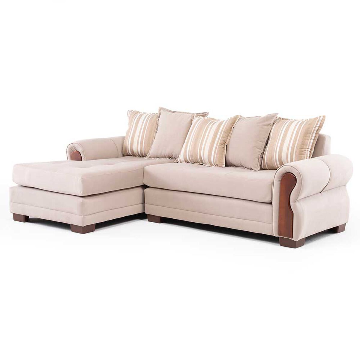 Sof&aacute; Seccional Living Factory Arizona 4 Cuerpos Beige