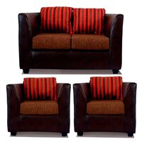 Juego de Living Elegant Detail Valentino Sofá 2 Cuerpos + Dos Sillones 1 Cuerpo Café