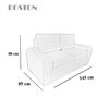 Sofá Elegant Detail Boston 2 Cuerpos Tela Beige