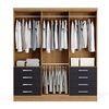 Closet Yardas Agustina 6 Puertas 8 Cajones Freij&oacute; Negro