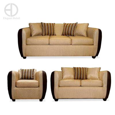 Imagen 1 del producto Juego de Living Elegant Detail Oklahoma Sofá 3 Cuerpos + Sofá 2 Cuerpos + Sillón 1 Cuerpo Beige