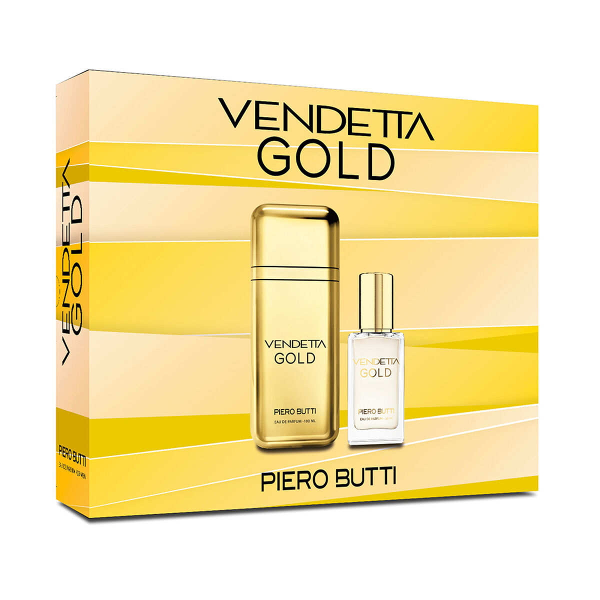 Set Perfume Piero Butti Hombre Vendetta Gold 100 ML EDP + Miniatura 30 ML