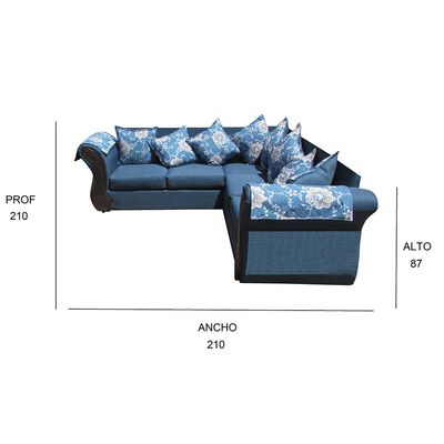 Imagen 2 del producto Sofá Seccional Almore Irlanda 5 Cuerpos Azul