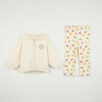 Conjunto Polerón + Calza Chess Baby Crudo, Rosado