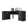 Escritorio Home Mobili Xico 2 Cajones 3 Puertas Negro