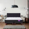 Cama Europea Flex Base Dividida 2 Plazas Therapedic Plus + Respaldo Royal + 2 Veladores Rock