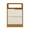Velador VekkaHome Sole 2 Cajones Café Beige