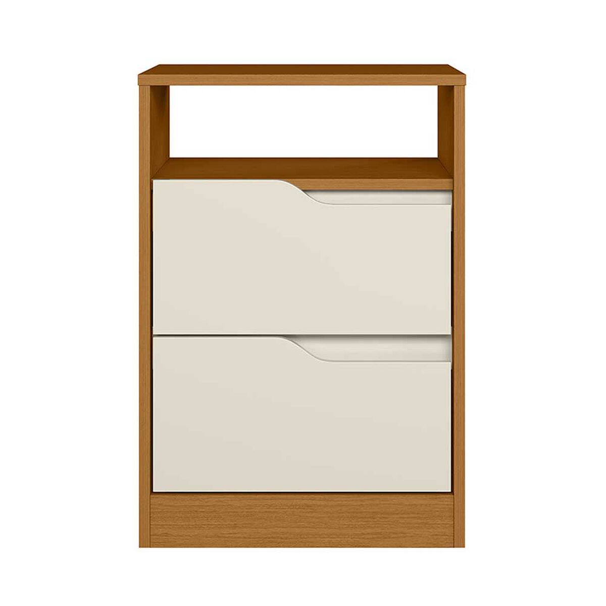 Velador VekkaHome Sole 2 Cajones Café Beige