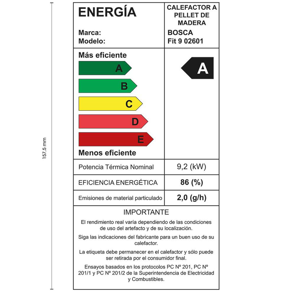Estufa a Pellet Bosca Fit 9 Charcoal