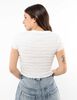 Polera Crop Con Estampado Manga Corta Mujer Icono