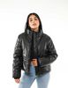 Parka Puffer Ecocuero Mujer Icono