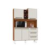 Combo Mueble de Cocina Casanova Lux 3 Cajones 4 Puertas + Mueble de Cocina 1 Puerta Nature/Blanco