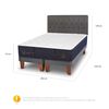 Cama Europea CIC Base Dividida King Grand Premium + Respaldo Kavery