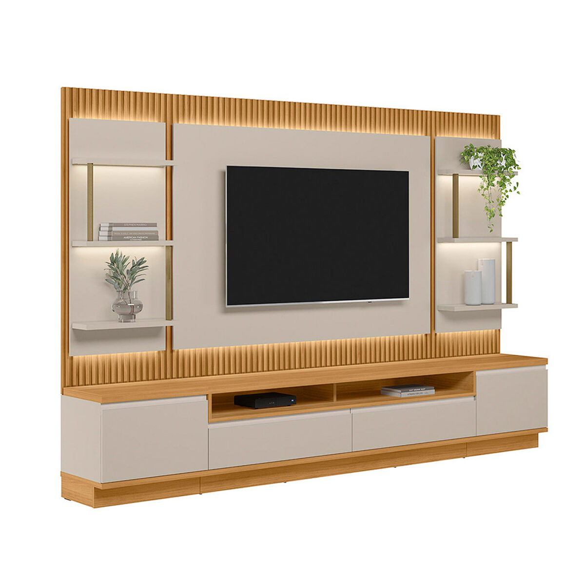 Home TV Di Poretti Design Sao Paulo Hasta 70" Caf&eacute; Claro