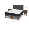 Cama Europea CIC Base Dividida King Premium + Respaldo + Veladores