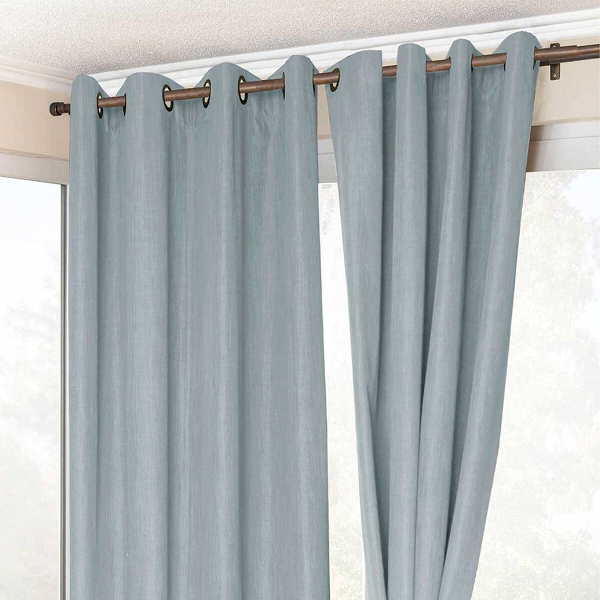 Juego de Cortina Doral Melbourne 140x220 cm Gris