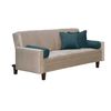 Futón Black Factory Vanguardia 3 Cuerpos Beige Verde