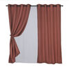 Set Cortina Jqd Rustica 8Pzas Argolla 140X220 Cm Atacama Cafe
