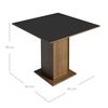 Juego de Comedor Vekkahome Lilo Greco 4 Sillas Negro
