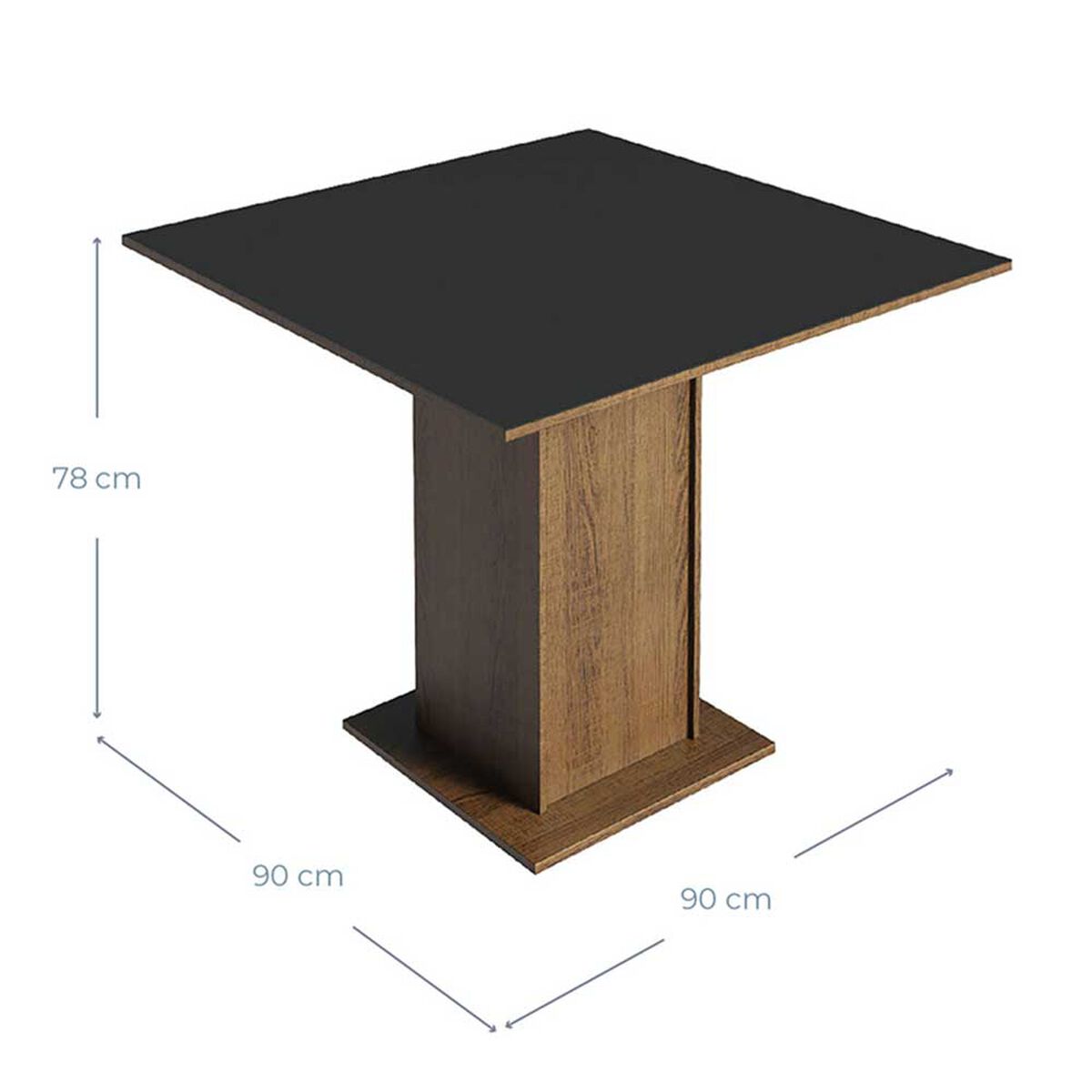 Juego de Comedor Vekkahome Lilo Greco 4 Sillas Negro