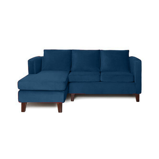 Sofá Seccional Barra Design Mila Izquierdo 3 Cuerpos Azul