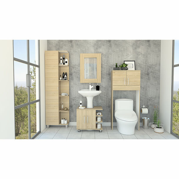 Combo Espejo + Optimizador Lavamanos + Optimizador Baño + Mueble Baño TuHome Bath 300