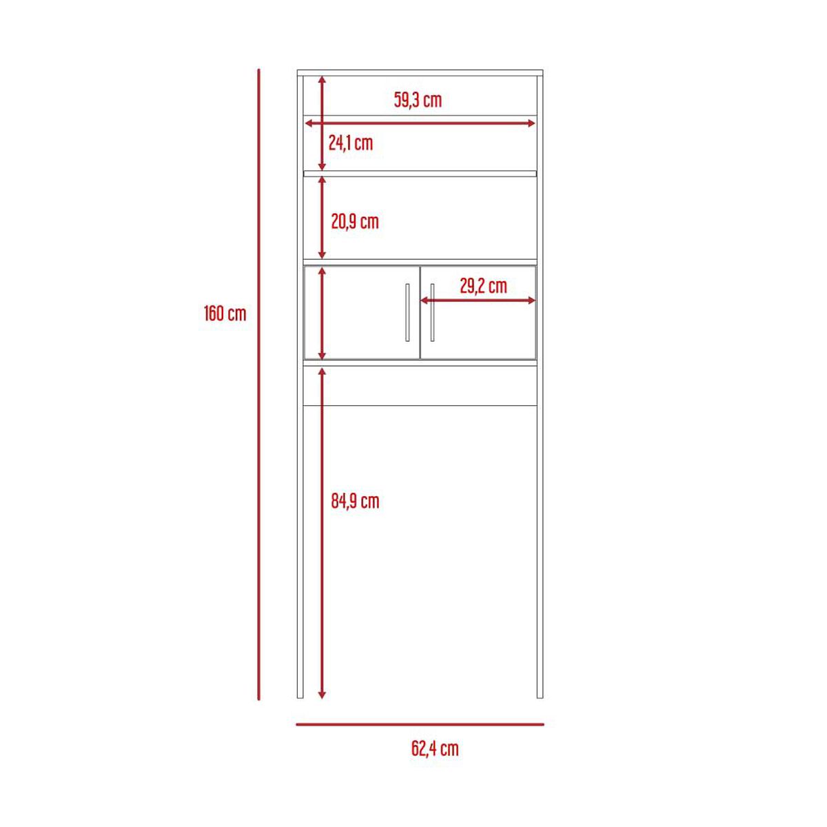 Mueble Optimizador TuHome Bath Bi Color Blanco Duna 2 Puertas
