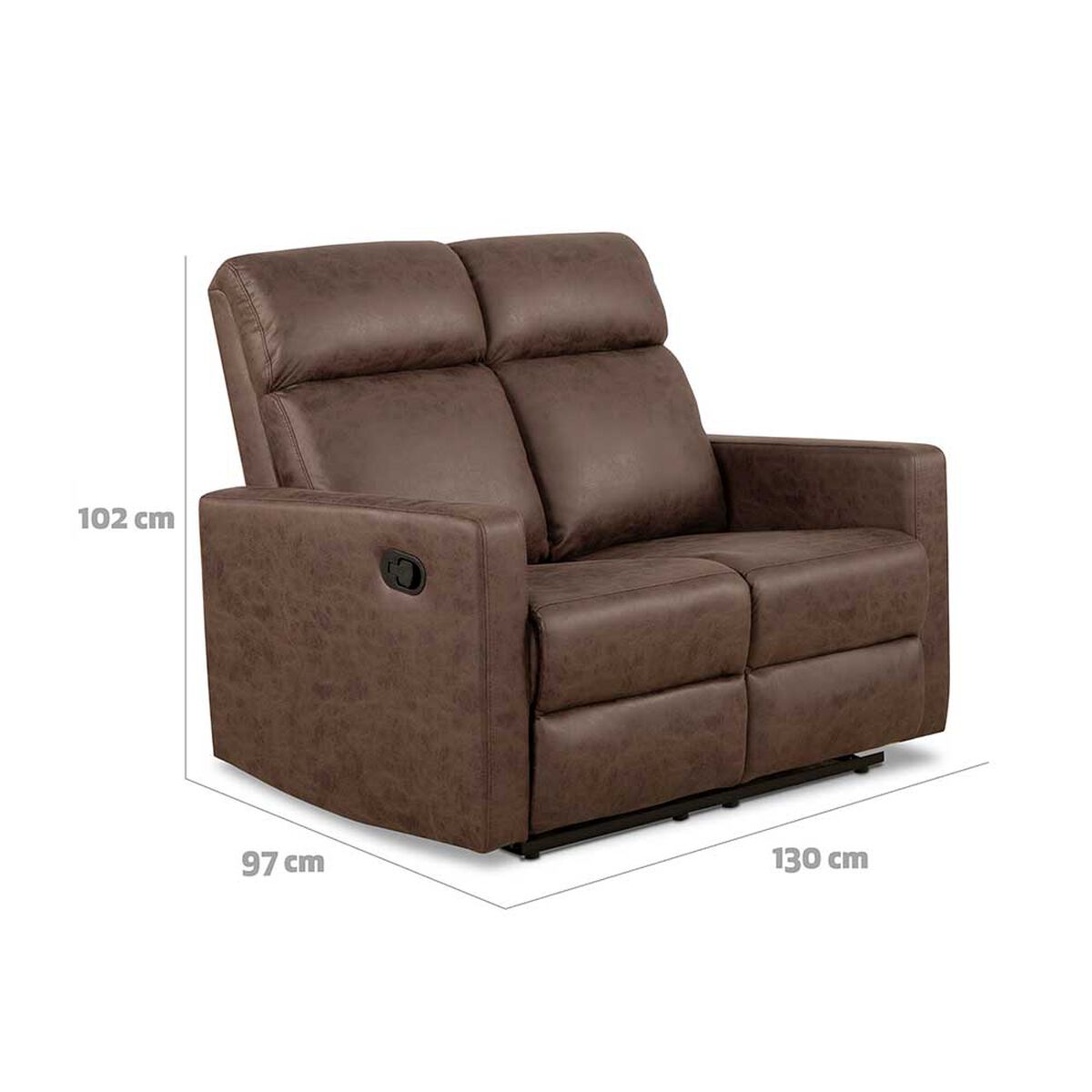 Juego de Living Reclinable CIC Asturias 3C+2C Caf&eacute;