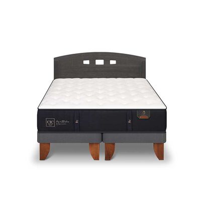 Imagen 1 del producto Cama Europea CIC Base Dividida 2 Plazas Premium + Respaldo Gales