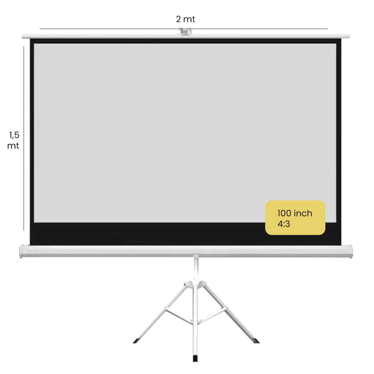 Kit Levo Proyector Halo + Telón Mural  100"