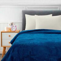 Manta Coral Borde Color Casanova Kids Azul, Fucsia