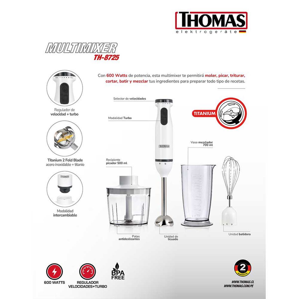 Minipimer Thomas TH-8725
