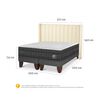 Cama Europea CIC Base Dividida Súper King Lux + Respaldo Panaro