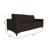Sofa Di Poretti Design Medelin 3 Cuerpos Café