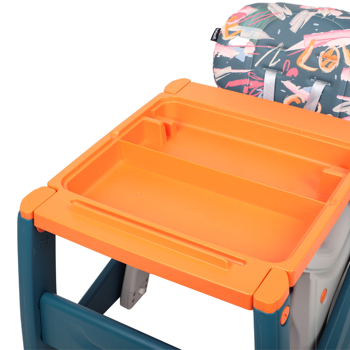 Silla Comer Alta Sit-Up Plus Naranja/Azul Infanti