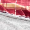 Frazada de Poliéster Mashini 1,5 Plazas Tartan Burdeo