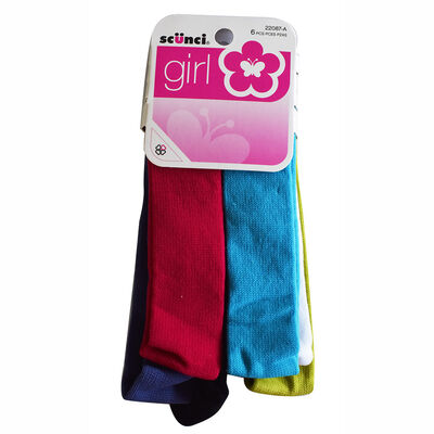 Set Cintillo Elasticado Niña Colores, 6 Piezas