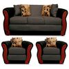 Juego de Living Elegant Detail Girona Sofá 3 Cuerpos + Dos Sillones 1 Cuerpo Gris