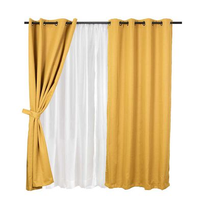 Imagen 1 del producto Set de Cortinas Mashini Frutill 140 x 220 cm Gold