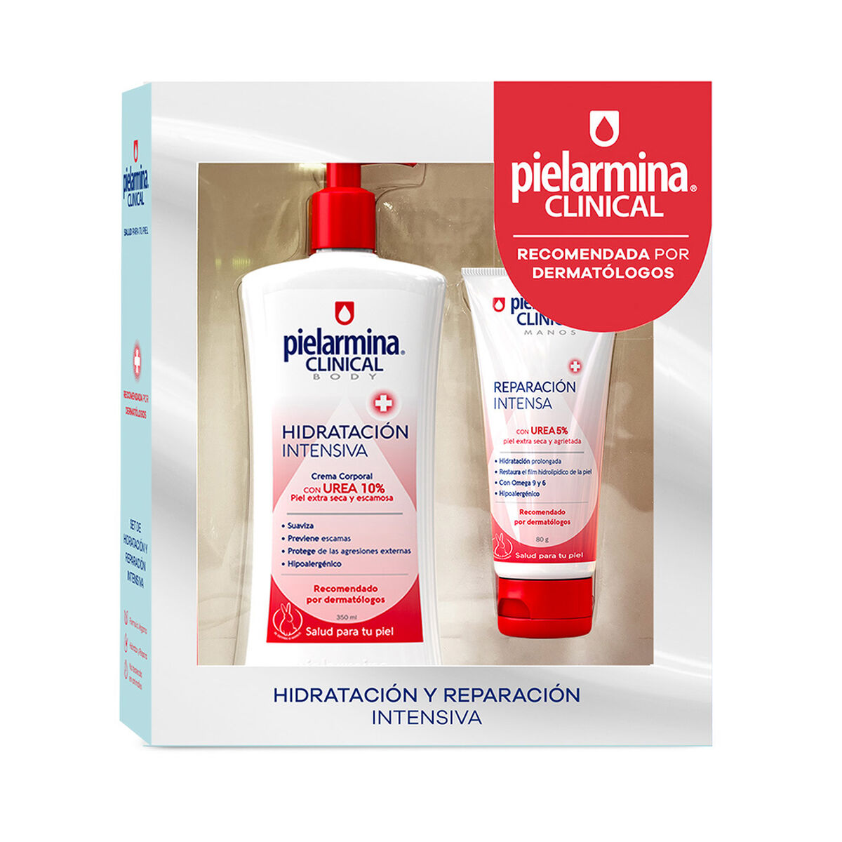 Set Cremas con Urea Cuerpo 350 ml + Manos 80 gr Pielarmina