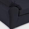 Seccional Muebles MPR Array&aacute;n 2-1-2 Cuerpos Felpa Negro