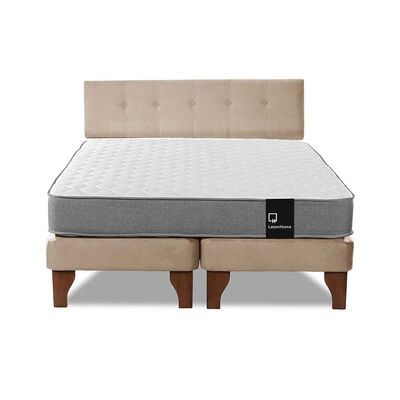 Imagen 2 del producto Cama Europea Latam Home Base Dividida 2 Plazas Zen Best Beige + Respaldo