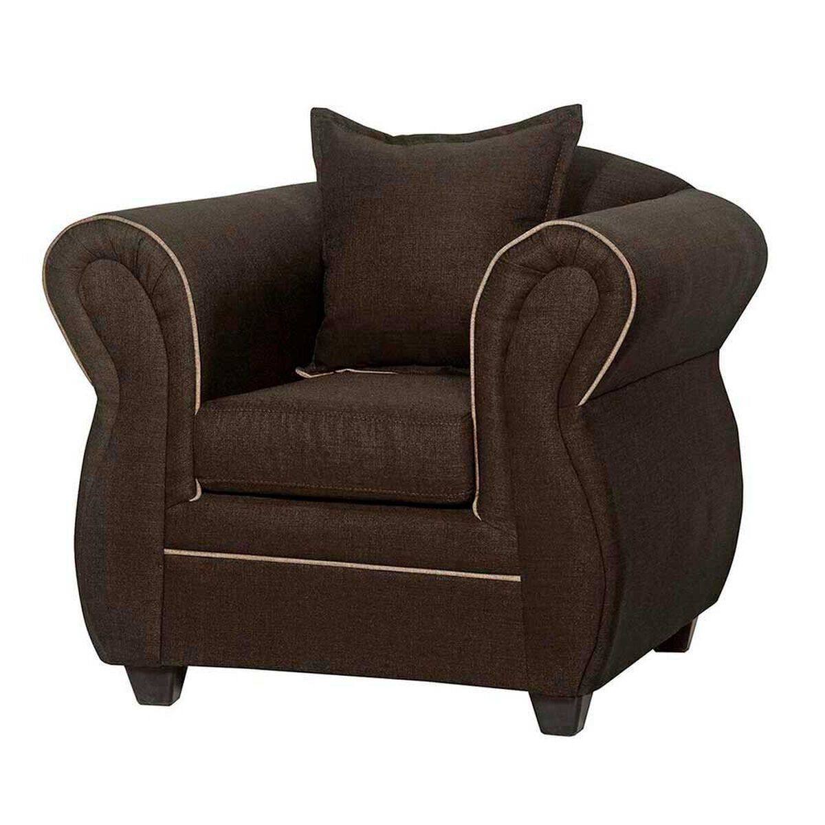 Juego de Living Black Factory Emili 4 Cuerpos Caf&eacute;