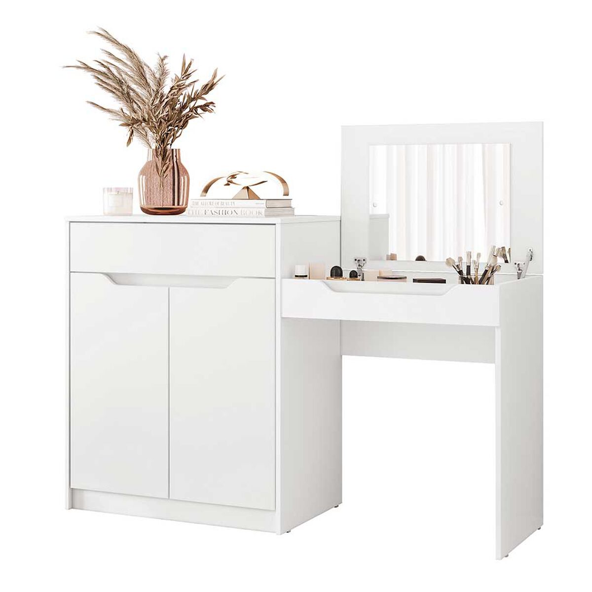 Tocador Vekkahome Trend 2 Puertas 1 Cajón Blanco