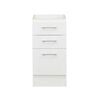 Mueble de Cocina Base Mobikit 3 Cajones Acacia Blanco