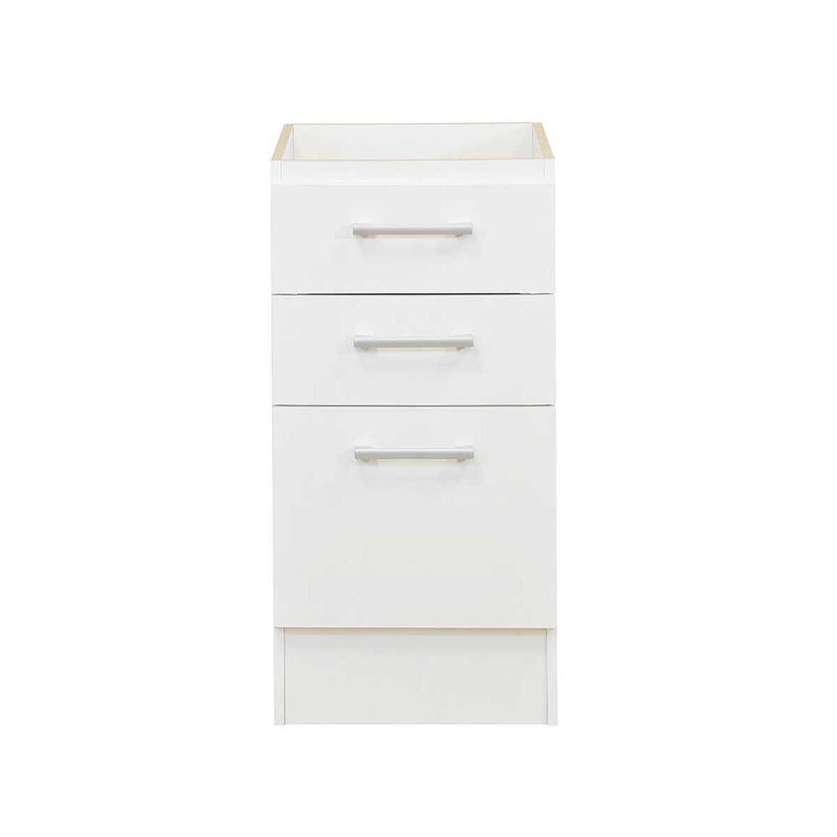 Mueble de Cocina Base Mobikit 3 Cajones Acacia Blanco