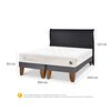 Cama Europea CIC Base Dividida King Cocopedic + Respaldo Miro Negro