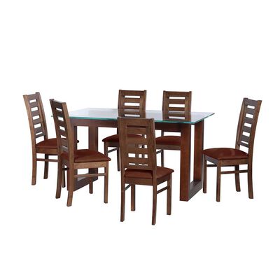Juego de Comedor Latam Home Pamplona Salamanca 6 Sillas Cuero Rojo
