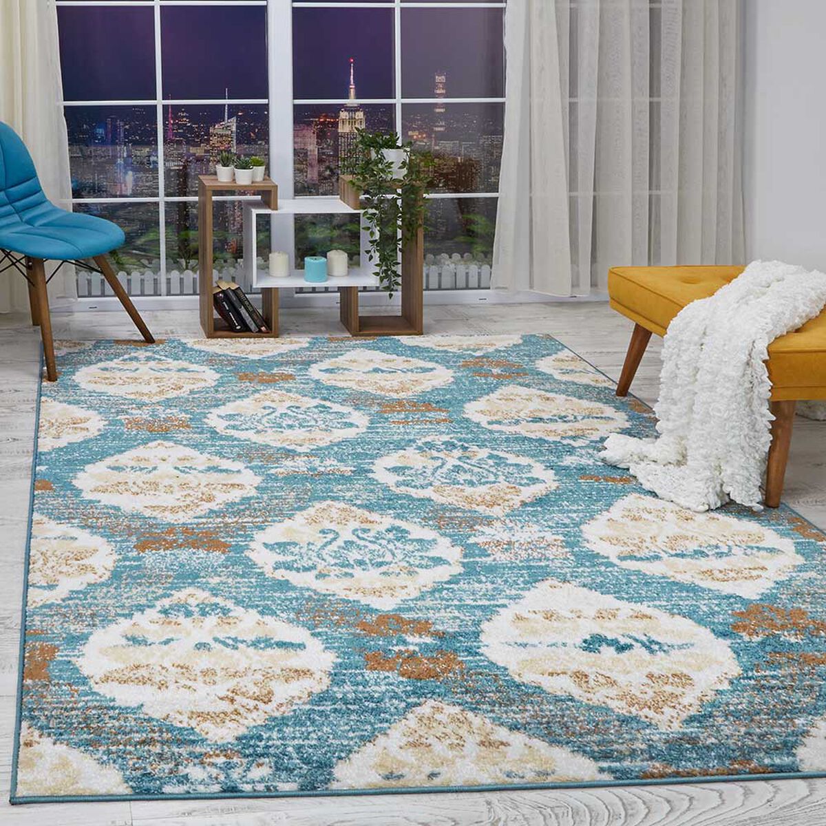 Alfombra Modalfo Siesta Turquesa 180 x 120 cm